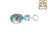 Spiny Oyster Turquoise & Blue-Topaz Pendant-2SP TRO-1-249