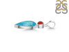 Turquoise/Red Onyx Pendant-2SP TRQ-1-168