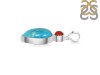 Turquoise/Red Onyx Pendant-2SP TRQ-1-175