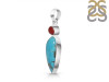Turquoise/Red Onyx Pendant-2SP TRQ-1-180