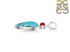 Turquoise/Red Onyx Pendant-2SP TRQ-1-180
