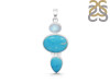 Turquoise/Moonstone Pendant-2SP TRQ-1-195