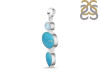 Turquoise/Moonstone Pendant-2SP TRQ-1-195
