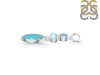 Turquoise/Moonstone/Blue Topaz Pendant-2SP TRQ-1-376