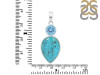 Turquoise/Blue Topaz Pendant-2SP TRQ-1-377