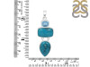 Turquoise/Blue Topaz Pendant-2SP TRQ-1-378