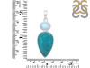 Turquoise/Moonstone Pendant-2SP TRQ-1-379