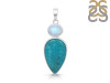 Turquoise/Moonstone Pendant-2SP TRQ-1-379