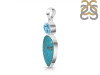 Turquoise/Blue Topaz Pendant-2SP TRQ-1-380