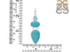 Turquoise/Blue Topaz Pendant-2SP TRQ-1-381