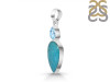Turquoise/Blue Topaz Pendant-2SP TRQ-1-384