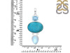 Turquoise/Moonstone Pendant-2SP TRQ-1-385