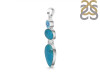 Turquoise/Blue Topaz Pendant-2SP TRQ-1-388
