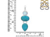 Turquoise/Moonstone Pendant-2SP TRQ-1-390