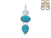 Turquoise/Moonstone Pendant-2SP TRQ-1-390