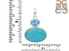 Turquoise/Blue Topaz Pendant-2SP TRQ-1-395