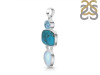 Turquoise/Moonstone/Blue Topaz Pendant-2SP TRQ-1-397