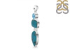Turquoise/Blue Topaz Pendant-2SP TRQ-1-402