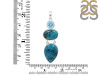 Turquoise/Blue Topaz Pendant-2SP TRQ-1-408