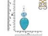 Turquoise/Blue Topaz Pendant-2SP TRQ-1-409