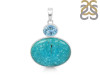 Turquoise/Blue Topaz Pendant-2SP TRQ-1-410
