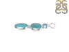 Turquoise/Blue Topaz Pendant-2SP TRQ-1-411