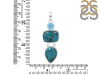 Turquoise/Blue Topaz Pendant-2SP TRQ-1-413