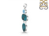 Turquoise/Blue Topaz Pendant-2SP TRQ-1-413