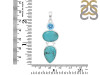 Turquoise/Blue Topaz Pendant-2SP TRQ-1-415
