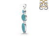 Turquoise/Blue Topaz Pendant-2SP TRQ-1-415