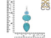 Turquoise/Blue Topaz Pendant-2SP TRQ-1-420