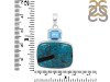 Turquoise/Blue Topaz Pendant-2SP TRQ-1-421