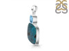Turquoise/Blue Topaz Pendant-2SP TRQ-1-421