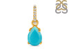 Turquoise & White Topaz Pendant TRQ-RP-76.