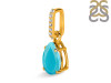 Turquoise & White Topaz Pendant TRQ-RP-76.