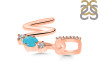 Turquoise & White Topaz Alphabet W Pendant TRQ-RDA-101.