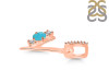 Turquoise & White Topaz Alphabet Y Pendant TRQ-RDA-103.