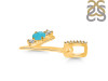 Turquoise & White Topaz Alphabet Y Pendant TRQ-RDA-103.