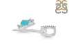 Turquoise & White Topaz Alphabet Y Pendant TRQ-RDA-103.