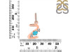 Turquoise & White Topaz Alphabet Z Pendant TRQ-RDA-104.