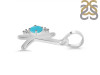 Turquoise & White Topaz Alphabet K Pendant TRQ-RDA-11.