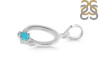 Turquoise & White Topaz Alphabet O Pendant TRQ-RDA-15.