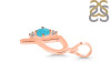 Turquoise & White Topaz Alphabet P Pendant TRQ-RDA-16.