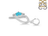 Turquoise & White Topaz Alphabet P Pendant TRQ-RDA-16.