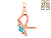 Turquoise & White Topaz Alphabet R Pendant TRQ-RDA-18.