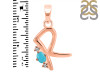 Turquoise & White Topaz Alphabet R Pendant TRQ-RDA-18.