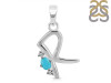 Turquoise & White Topaz Alphabet R Pendant TRQ-RDA-18.