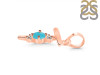 Turquoise & White Topaz Alphabet T Pendant TRQ-RDA-20.