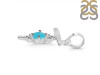 Turquoise & White Topaz Alphabet T Pendant TRQ-RDA-20.