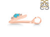 Turquoise & White Topaz Alphabet V Pendant TRQ-RDA-22.